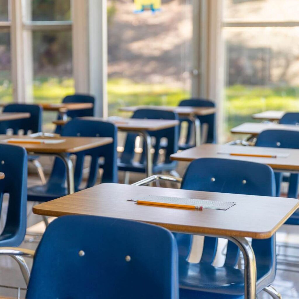 clean school desks