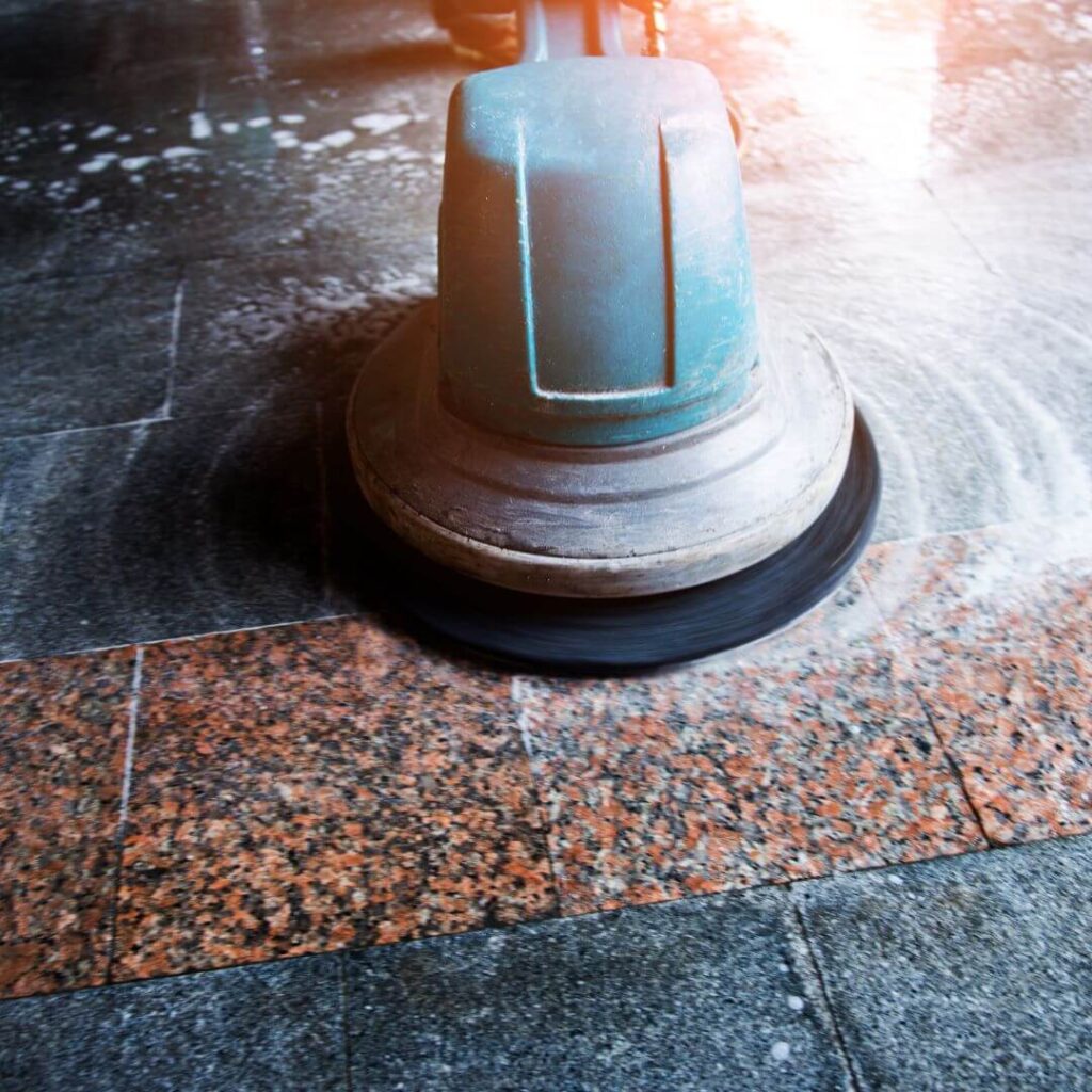 A floor cleaning machine