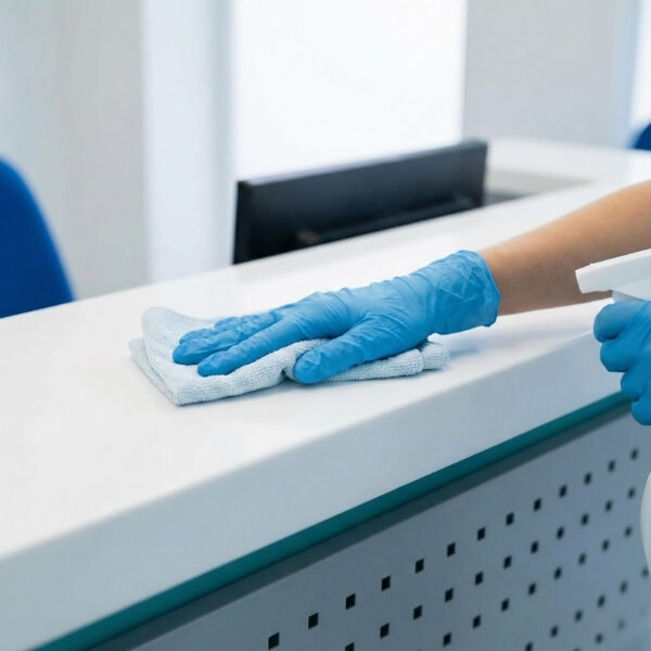 Wiping a counter